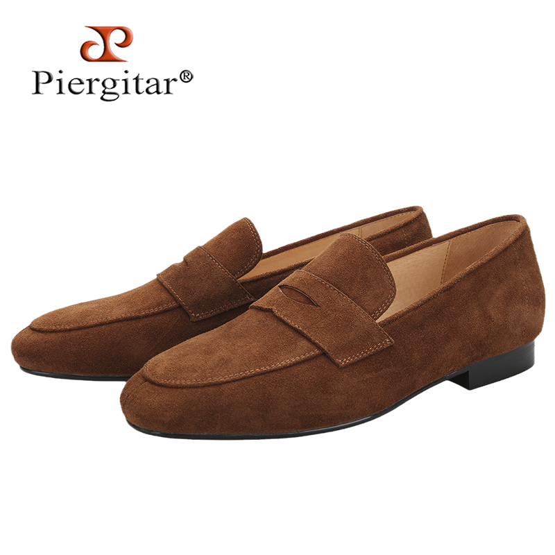 Men'S Luxury Formal Wear Brands - Piergitar รองเท้าหนังนิ่มหลากสีสำหรับผู้ชายรองเท้าส้นเตี้ยแบบสวมสำหรับนักธุรกิจและทางการหรือลำลองรองเท้าส้นแบนแบบสลิปออนแบรนด์หรู