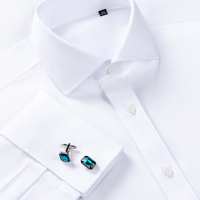 Men Formal Wear Shirts - เสื้อเชิ้ตผู้ชายแขนยาวคอปกแบบฝรั่งเศส ผ้าฝ้าย 100% เกรดพรีเมียม 200 เส้นด้าย