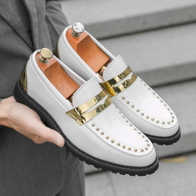 ผู้ชายแฟชั่นLoafers PUหนาSoled - Men'S Formal Party Wear Shoes บทวิจารณ์และราคา