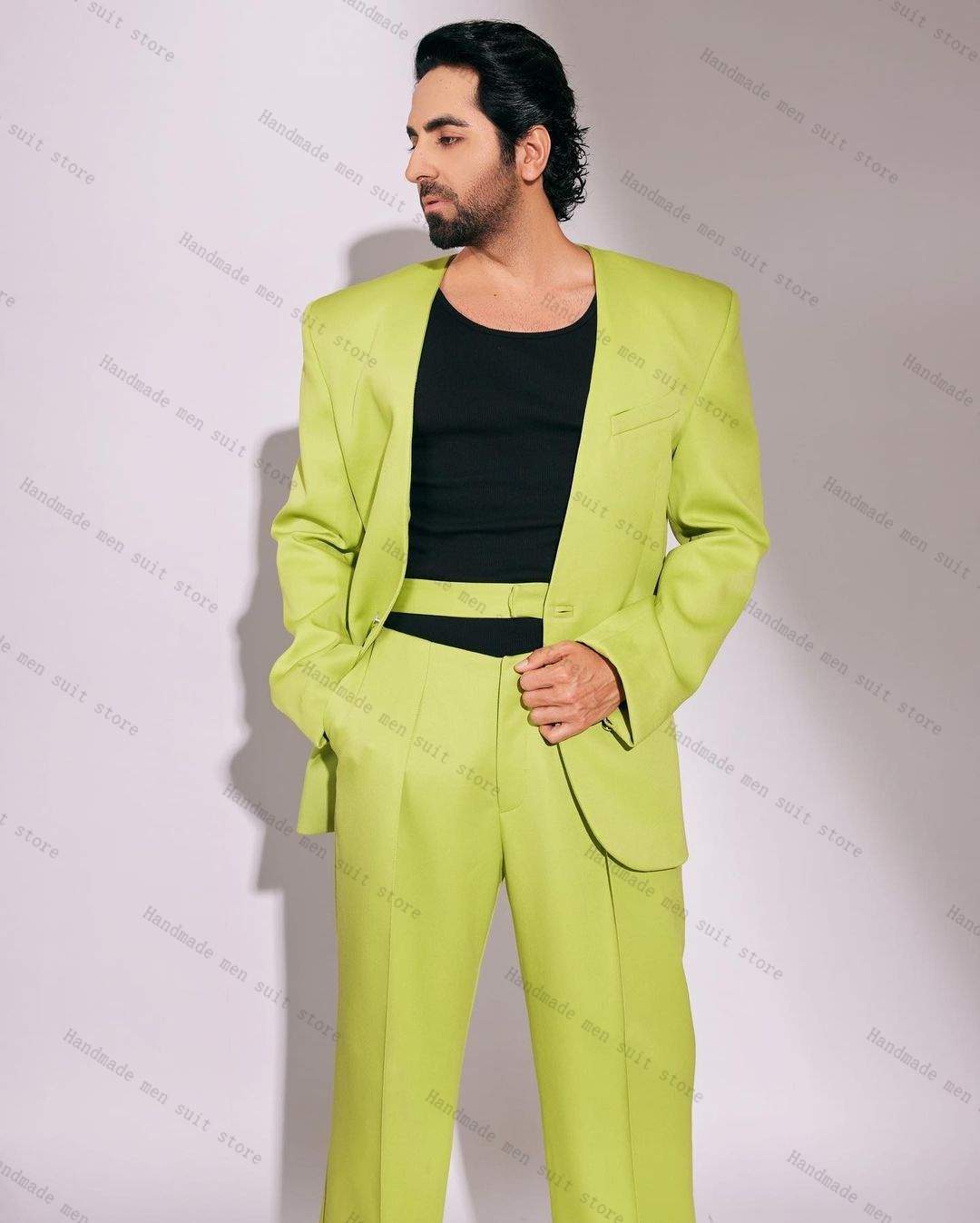 ชุดสูทผู้ชายสีเขียวแฟชั่น 2 ชิ - Men Formal Wear Wedding Guest บทวิจารณ์และราคา