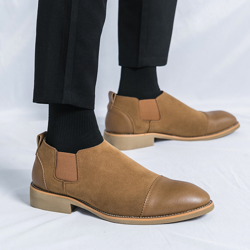 รองเท้าหนังผู้ชายสไตล์เรโทรสีด - Men'S Formal Party Wear Shoes บทวิจารณ์และราคา