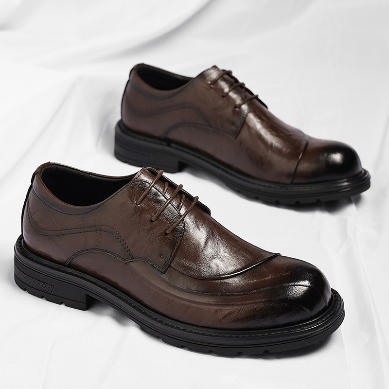 รองเท้าหนังแท้สีน้ำตาลขัดเงา แ - Men'S Formal Wear บทวิจารณ์และราคา
