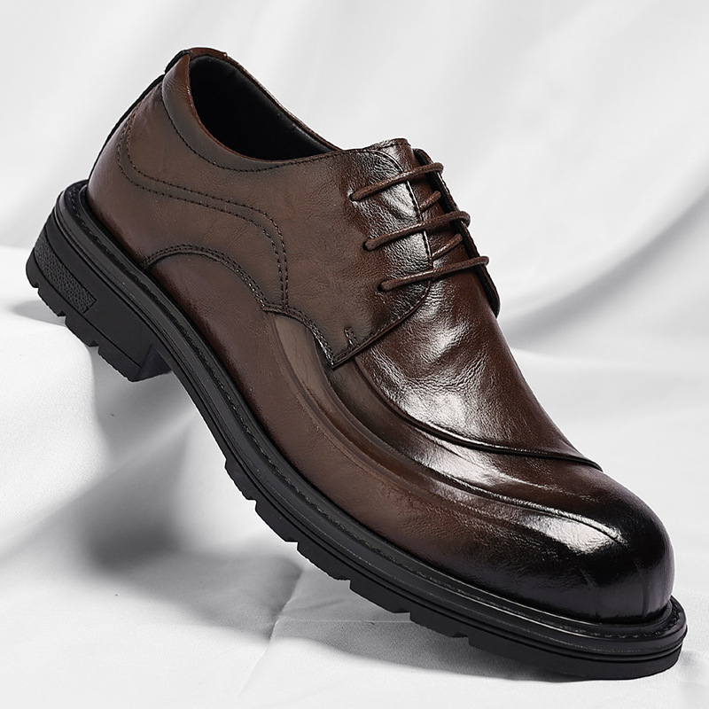 รองเท้าหนังแท้สีน้ำตาลขัดเงา แ - Men'S Formal Wear บทวิจารณ์และราคา
