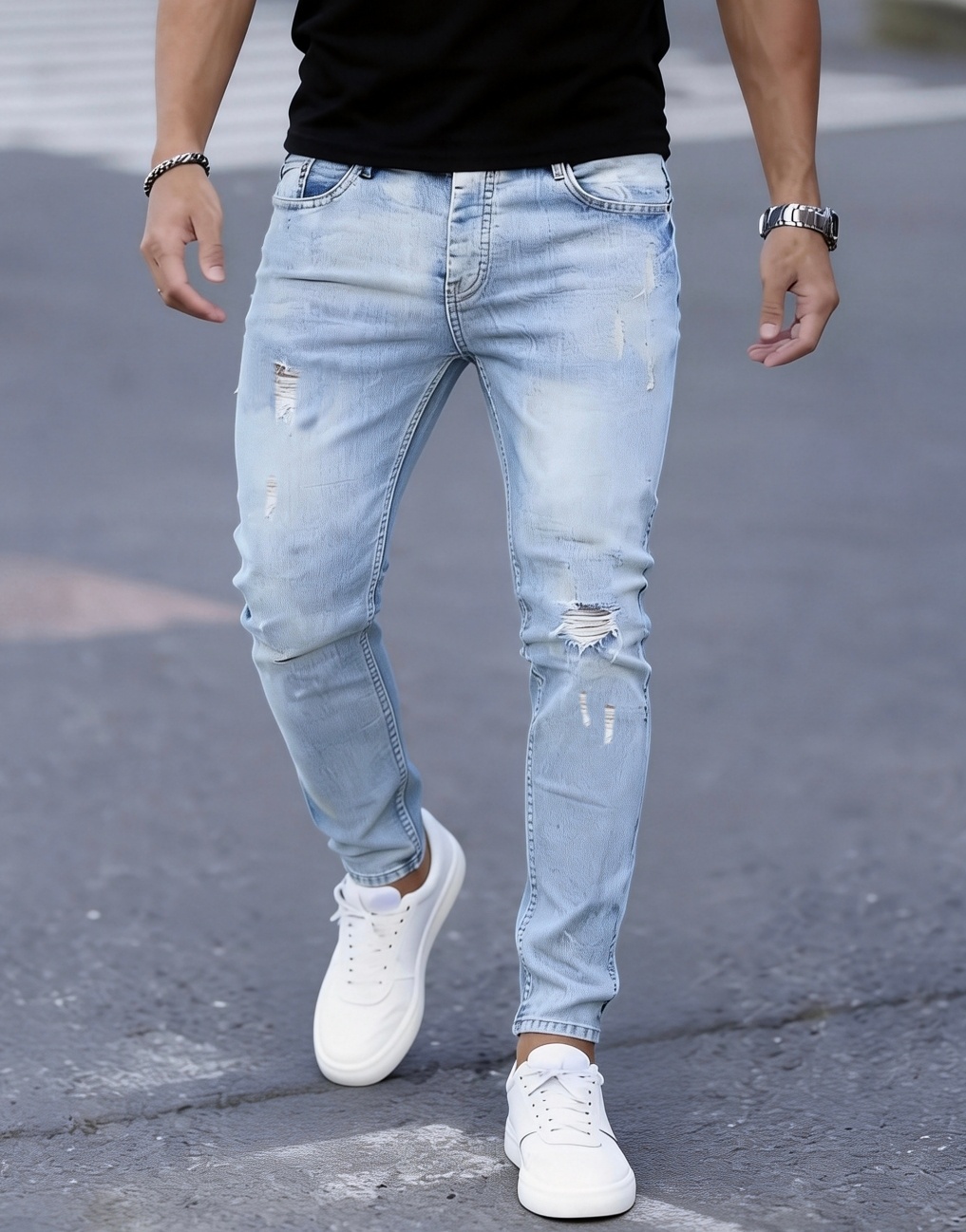 กางเกงยีนส์ผู้ชายทรงสลิมฟิตแบบ - Men Formal Wear With Jeans บทวิจารณ์และราคา