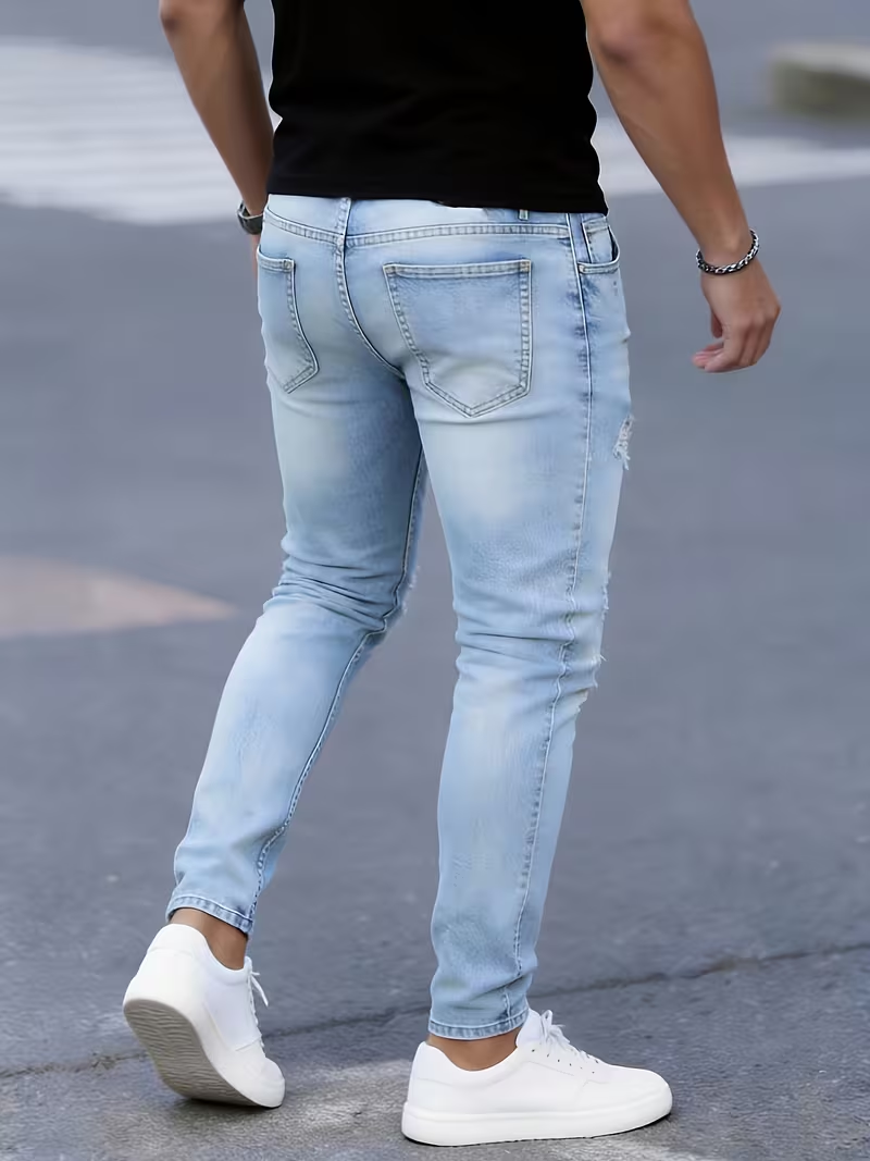 กางเกงยีนส์ผู้ชายทรงสลิมฟิตแบบ - Men Formal Wear With Jeans บทวิจารณ์และราคา