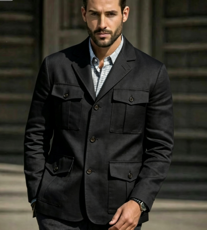 เสื้อเบลเซอร์ผ้าลินินสีน้ำเงิน - Men'S Formal Resort Wear บทวิจารณ์และราคา
