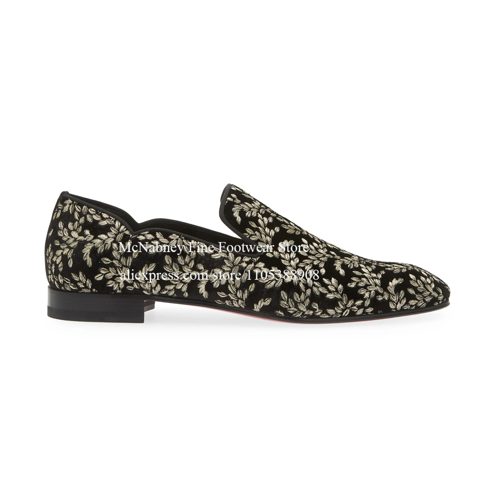 รองเท้าโลฟเฟอร์ผ้ากำมะหยี่สีดำ - Men'S Formal Party Wear Shoes บทวิจารณ์และราคา