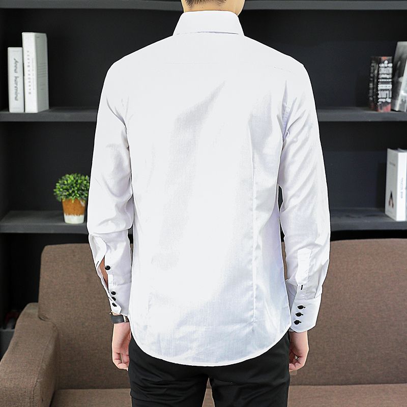 ฤดูใบไม้ผลิฤดูใบไม้ร่วงผู้ชายเ - Men Formal Wear Shirts บทวิจารณ์และราคา