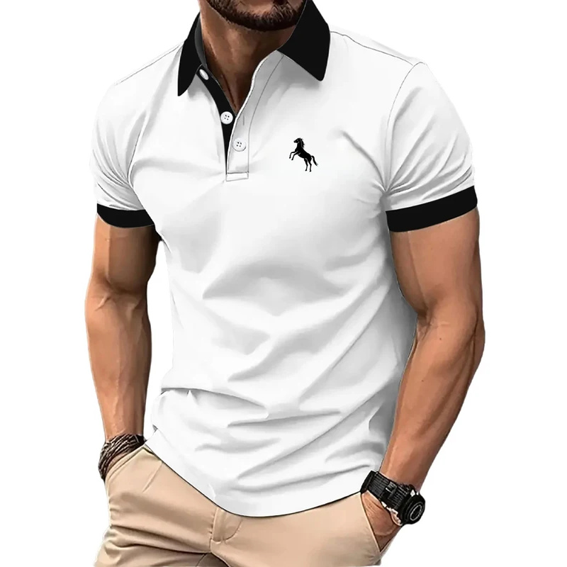 เสื้อโปโลผู้ชาย แขนสั้น สีไล่ร - Men'S Polo Formal Wear บทวิจารณ์และราคา