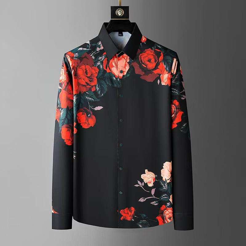 เสื้อแขนยาว Sablon Bunga วินเท - Men Formal Wear Shirts บทวิจารณ์และราคา