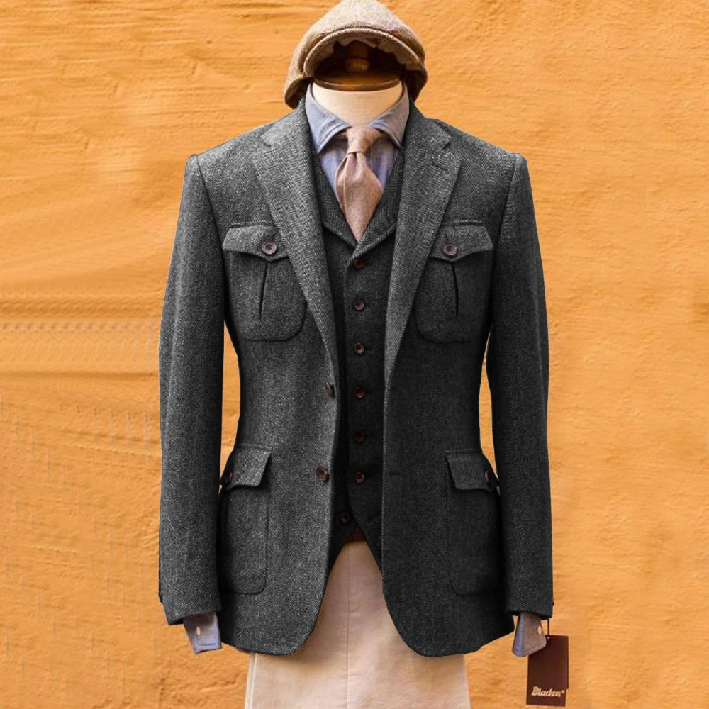 ชุดสูทผู้ชายลายก้างปลา ชุดสูทท - Mens Formal Look บทวิจารณ์และราคา