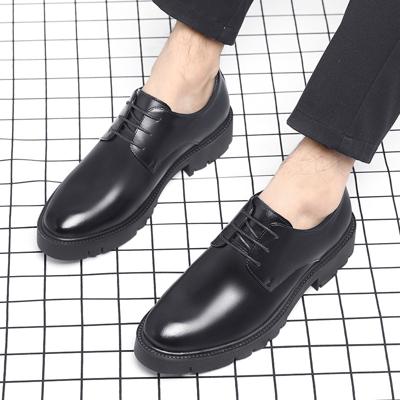 รองเท้าหนังสีดำแบบผูกเชือกสำหร - Men'S Formal Wear บทวิจารณ์และราคา