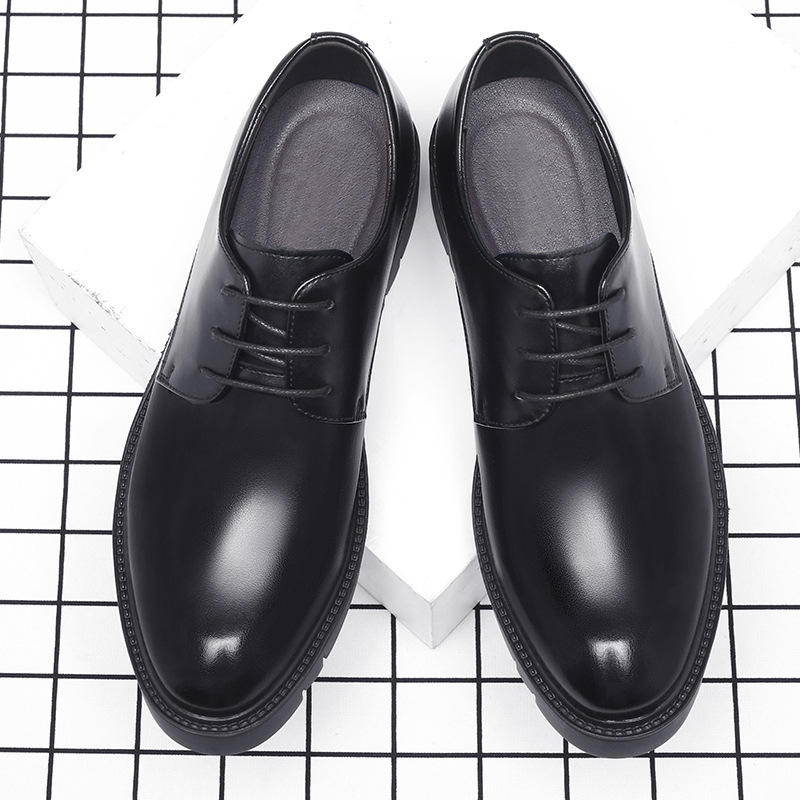 รองเท้าหนังสีดำแบบผูกเชือกสำหร - Men'S Formal Wear บทวิจารณ์และราคา